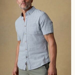Faherty Men’s Short-Sleeve Breeze Shirt - Fish Scale Redux